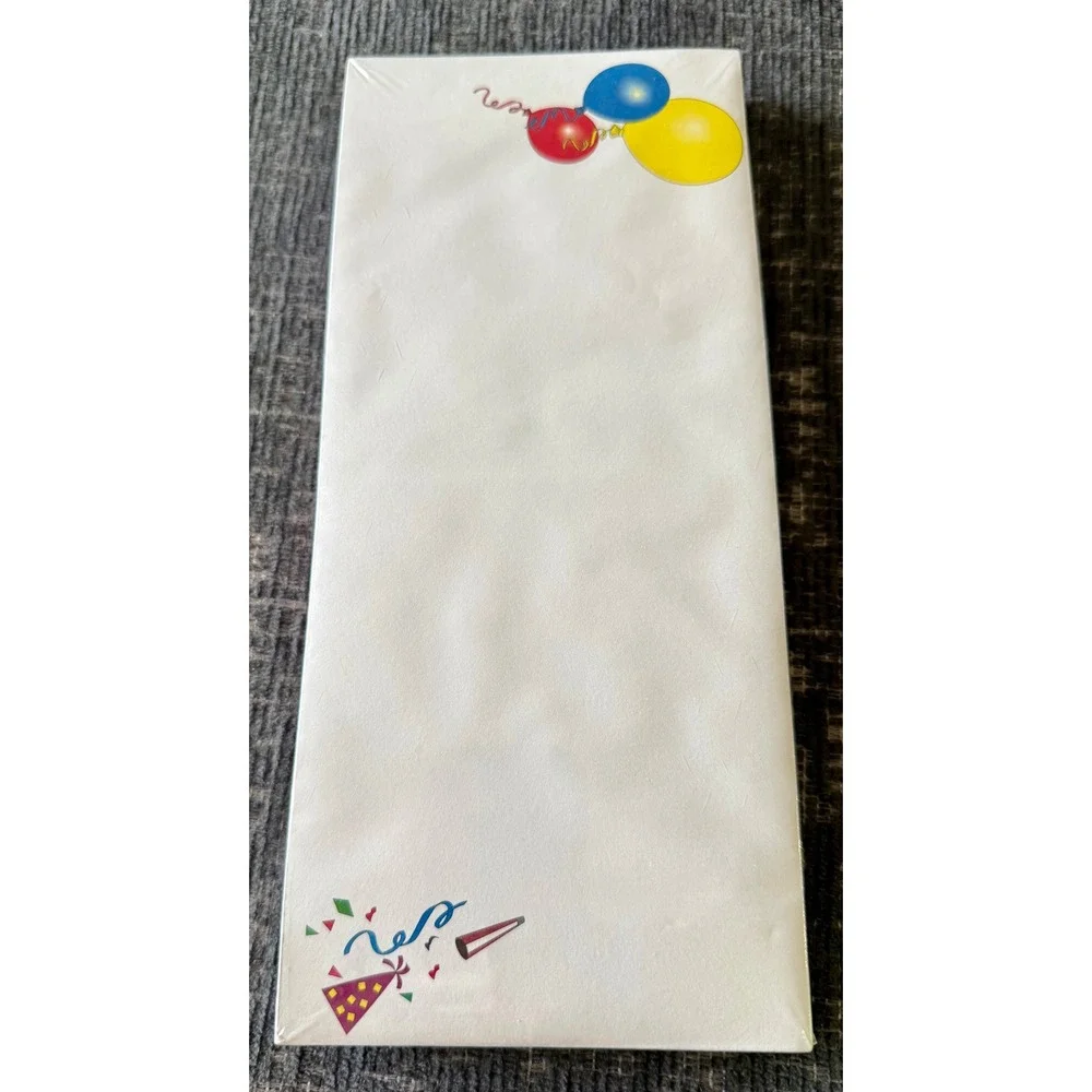Geographics GeoParty Envelopes No. 10 White New Balloons Party Hat 50ct